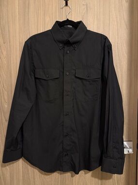 NWOT- Versace Men’s Black Long-Sleeve Button-Down Shirt